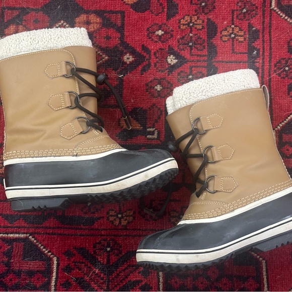 SOREL Yoot Pac Kids / Insulated Waterproof Snow Boots Tan - Picture 6 of 8